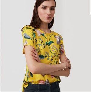 NWT. LOFT blouse yellow floral
